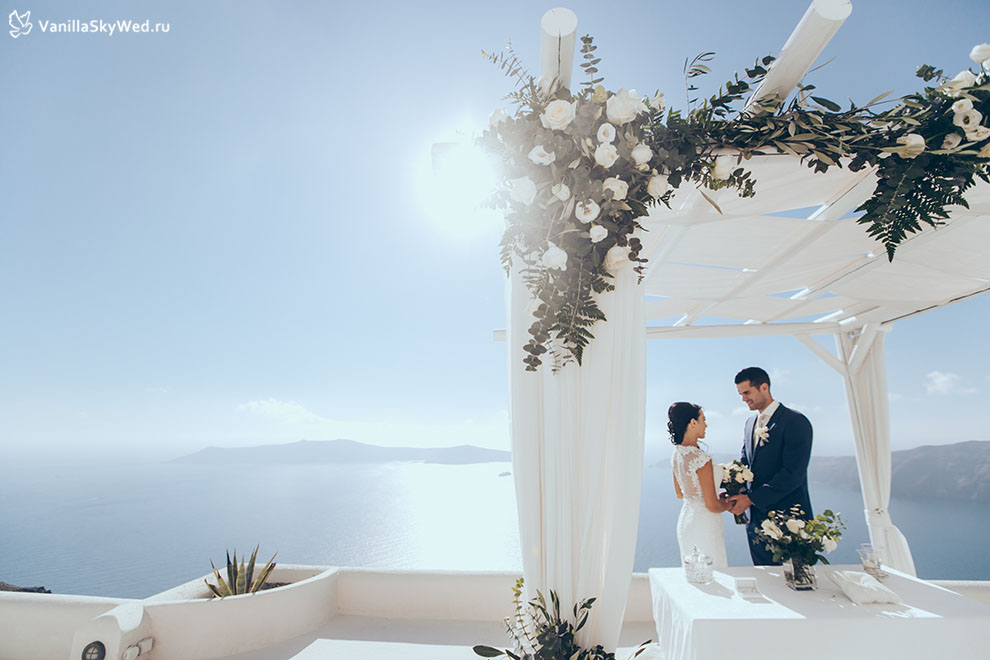 santorini wedding planner vanilla sky weddings
